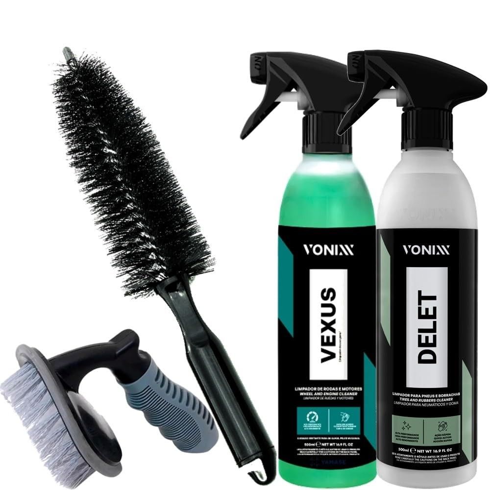 Kit Limpeza Automotiva Vonixx Delet & Vexus + Acessórios Karbox