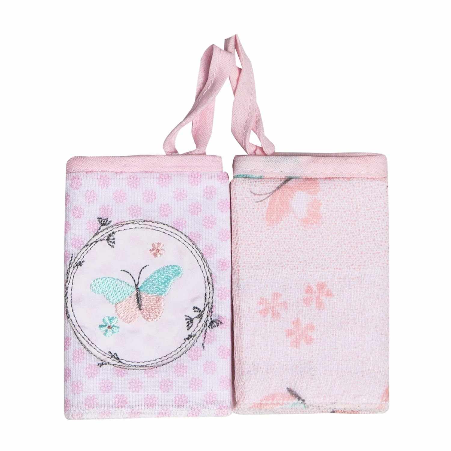 Paninho de Boca Karinho com Prendedor de Chupeta - 2 Unidades Bordadas 32x32cm