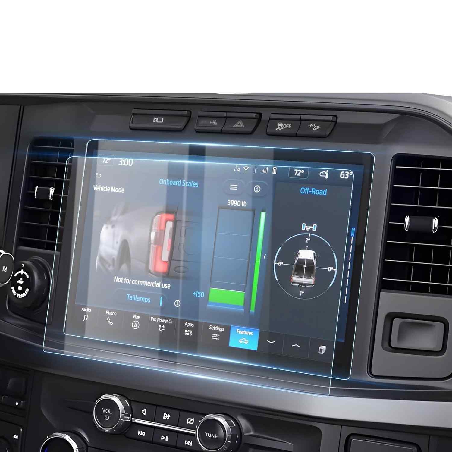 Kit 2 Películas Protetoras Karltys Vidro Temperado para Ford Super Duty 2023-2025 SYNC 4 12" - Proteção Ultratransparente