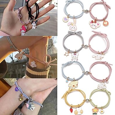 Pulseira Magnética Kuromi e Melodia: Presente Kawaii!