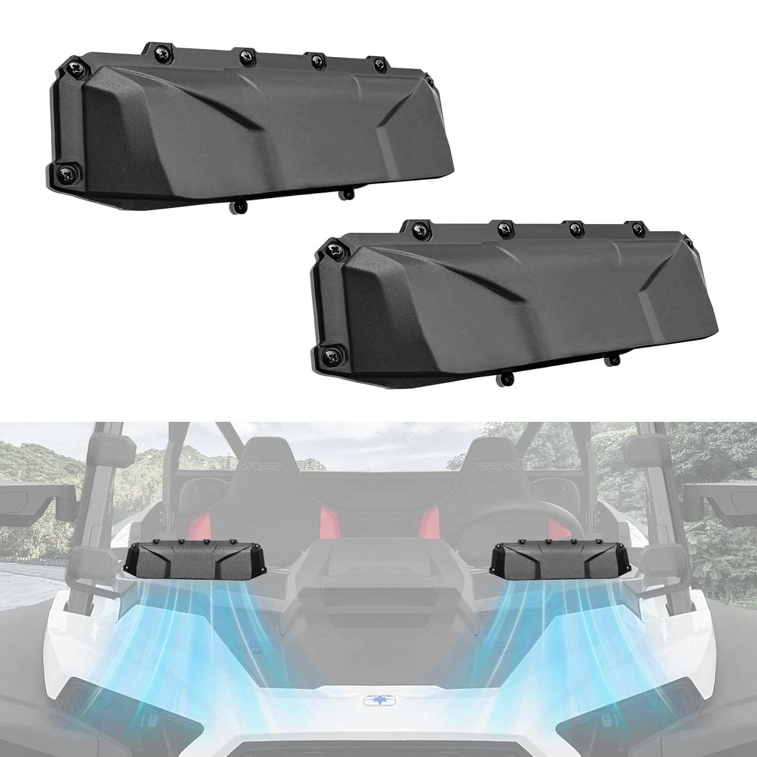 Aberturas de Para-brisa UTV: Ventilação e Visibilidade para Polaris, Can-Am, Honda, Kawasaki e Yamaha