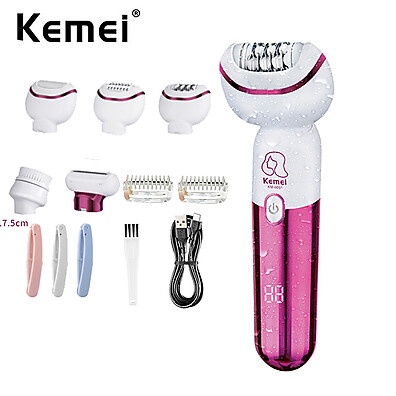 Kemei 5 em 1: Depilador Completo para Mulheres