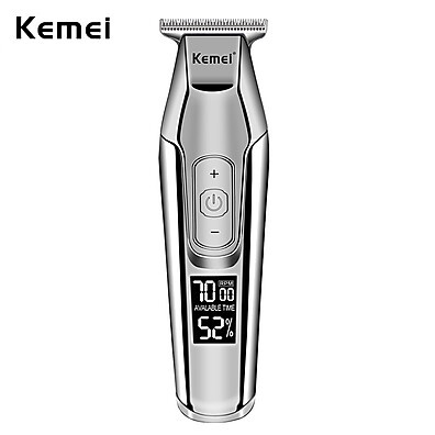 Kemei 5027: Máquina Profissional de Corte com LCD e 0mm