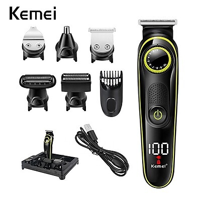 Kemei All-in-One: Aparador Elétrico Masculino