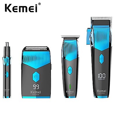 Kemei: Kit Cortador de Cabelo 4 em 1