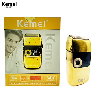 Kemei KM-2028: Barbear Perfeito e Sem Fio!