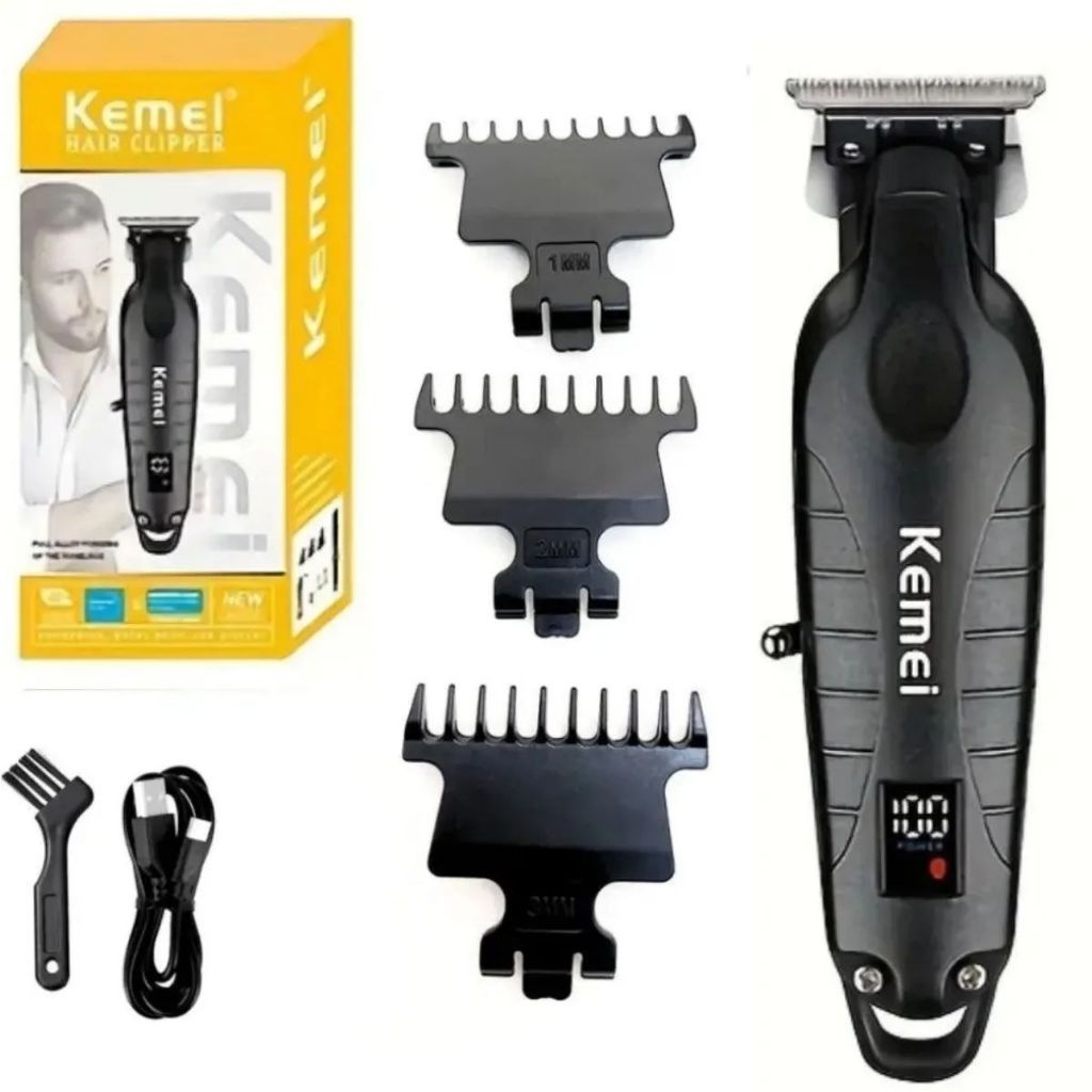 Kemei KM-2293: Acabamento Perfeito com Visor LCD!
