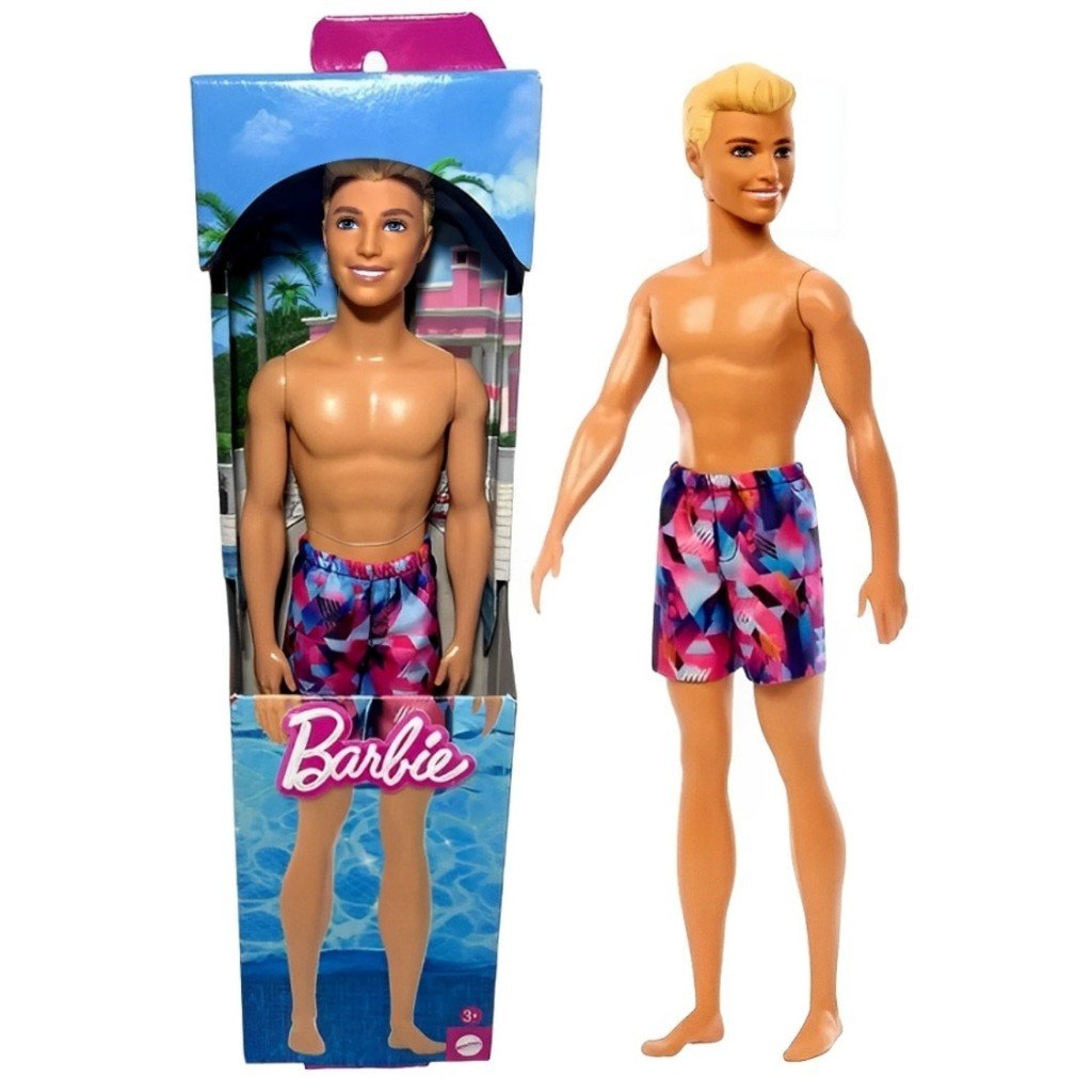 Ken de Praia Barbie Tye-Dye: O Boneco Articulado que Anima o Verão!
