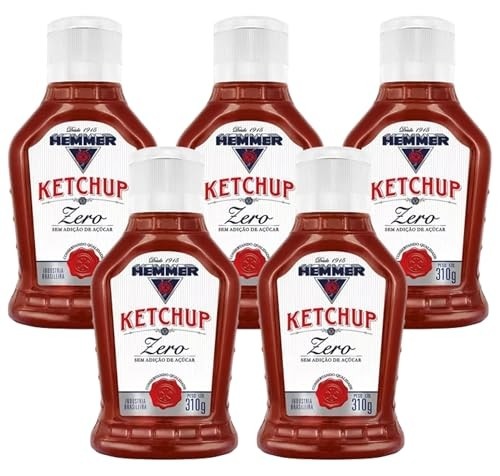 Ketchup Tradicional Zero Açúcar 310g Hemmer (5 X 310g)