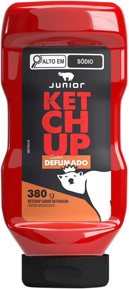 Ketchup Sabor Defumado Junior Kerry Frasco 380g