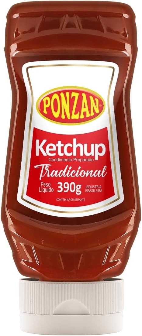 Ponzan Ketchup Tradicional, Molho de Tomate, 390g