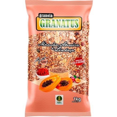 Natu's, Granola com Ameixa, Mamão, Linhaca E Goji Berry, Light, Granatus, 1 Kilo