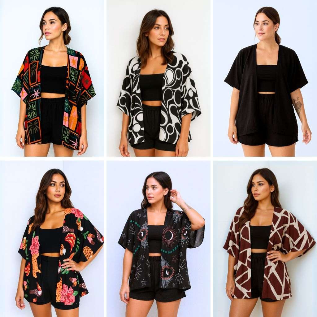 Kimono Estampado Estilo Farm 100% Viscose: Moda e Versatilidade