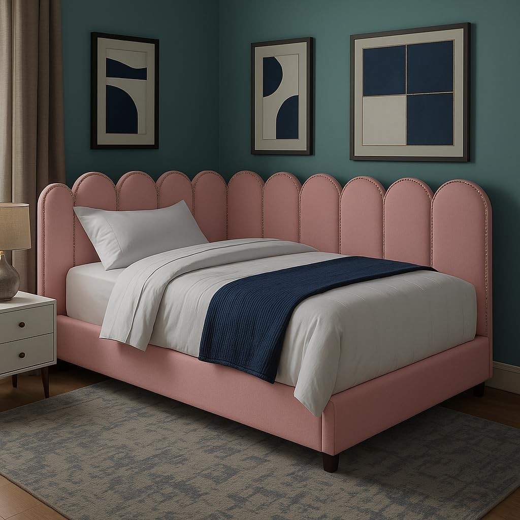 Cabeceira de Cama King 10 Módulos Modelo Nuvem 45x20 cm Rosa - Design Moderno e Confortável