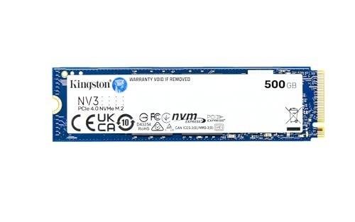 SSD Kingston NV3 500GB M.2 2280 NVMe Gen4, Rápido e Compacto para Upgrade de PC ou Notebook – SNV3S/500G