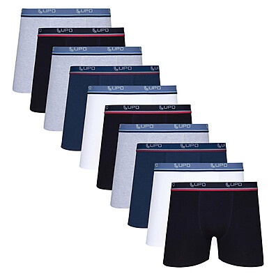 Kit 10 Cuecas Boxer Lupo Algodão – Conforto e Qualidade