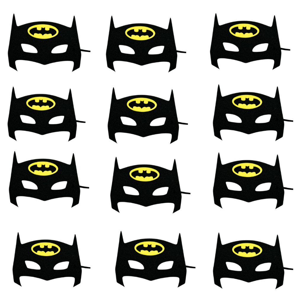 Kit 10 Máscaras Batman EVA para Festas Infantis – Diversão Garantida!