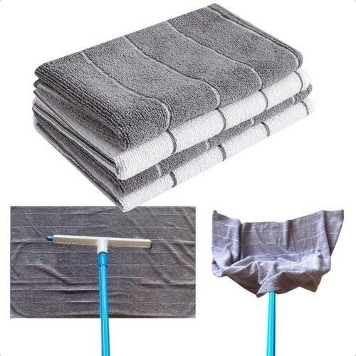 Kit 10 Panos de Chão Microfibra 80x50: Limpeza Impecável!
