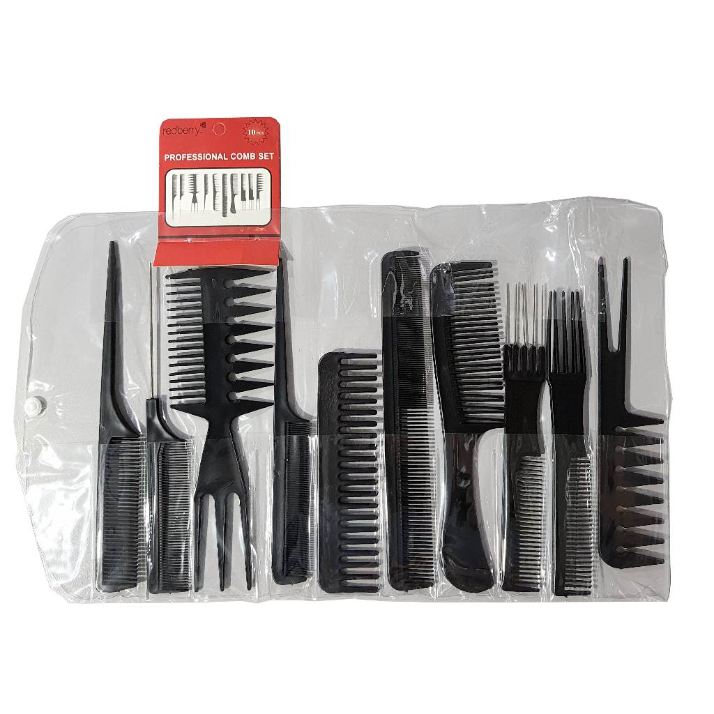 Kit 10 Pentes Profissionais para Cabeleireiros