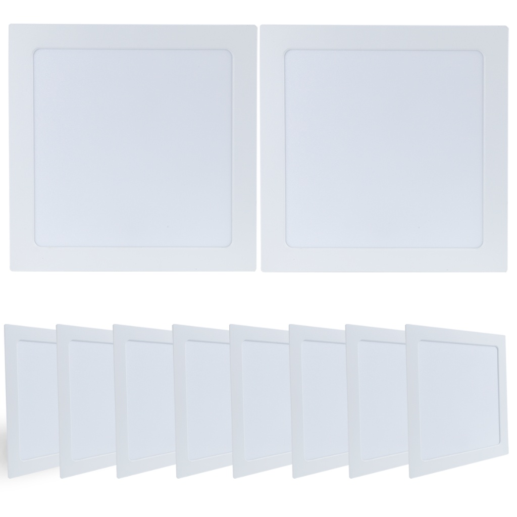 Kit 10 Plafon LED 18W Branco Frio: Iluminação Moderna e Econômica