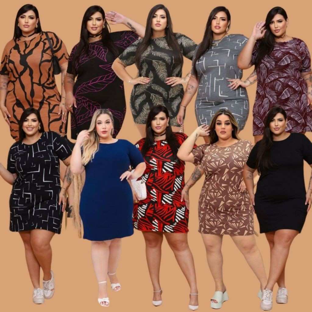 Kit 10 Vestidos Plus Size: Revenda Lucrativa!