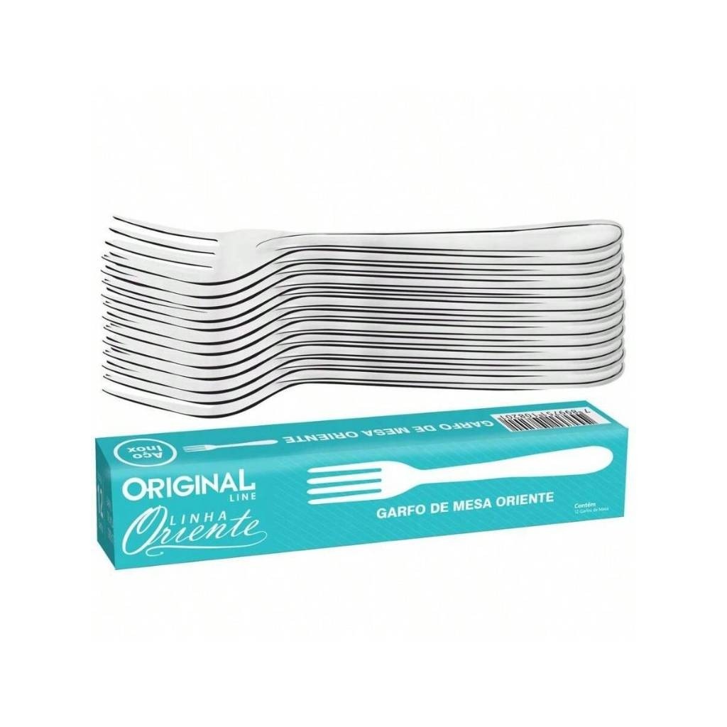 Kit 12 Garfos Inox Oriente: Elegância à Sua Mesa!