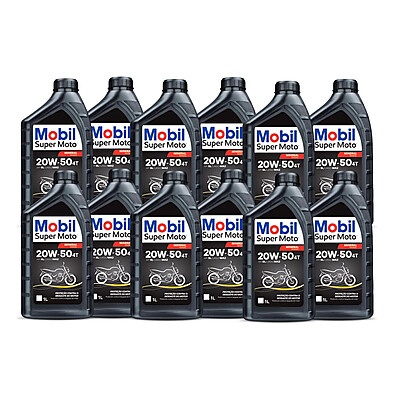 KIT 12 Óleo Mobil 4T 20W50 – Proteção Real para sua Moto
