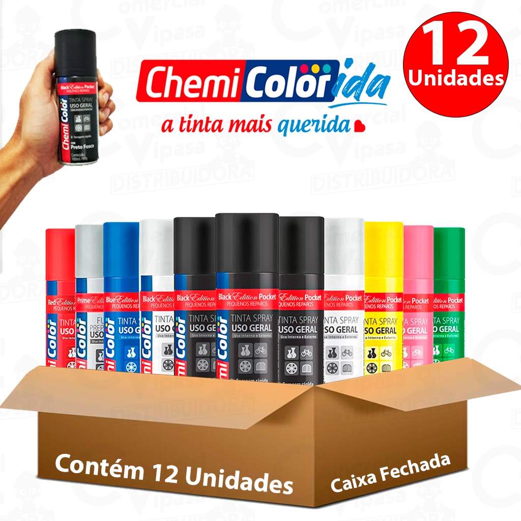 Kit 12 Tintas Spray Pocket: Cores Vibrantes!