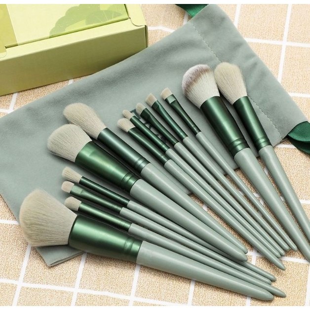 Kit 13 Pincéis Kabuki Profissional para Contorno Perfeito – Ideal para Iniciantes e Profissionais
