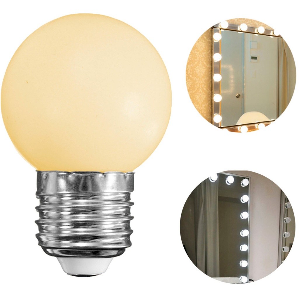 Kit 15 Lâmpadas LED Bolinha 1W E27 para Espelho e Camarim