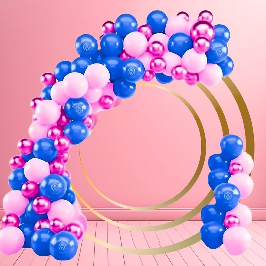 Kit 150 Balões: Rosa, Azul e Pink Cromado!