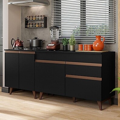 Kit 2 Balcões Madesa Reims: Espaço e Estilo na Sua Cozinha