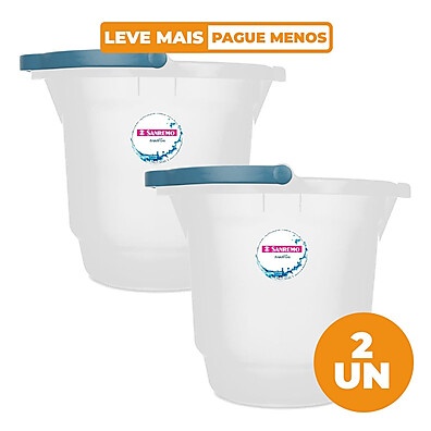 Kit 2 Baldes Plásticos 12L Hydrus Sanremo – Prático e Resistente