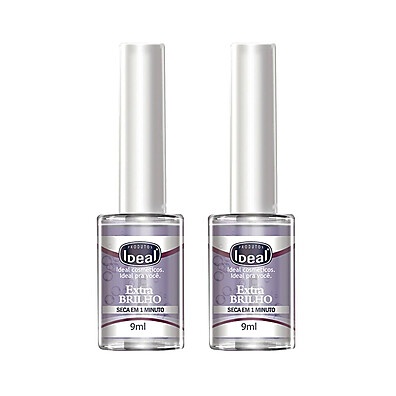 Kit 2 Base para Unha Ideal Extra Brilho – Brilho Intenso em 60s