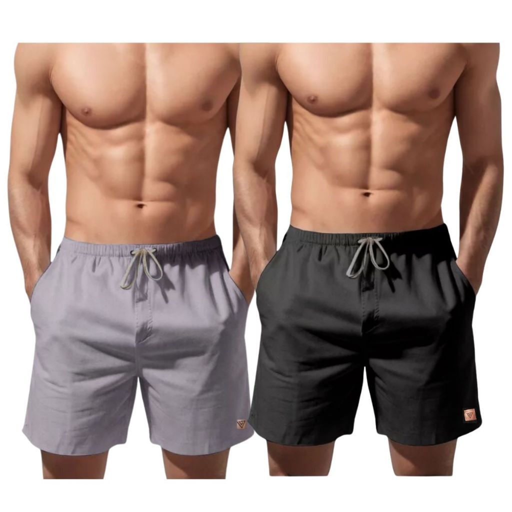 Kit 2 Bermudas de Linho Masculino Vida Loca – Estilo e Conforto para o Verão