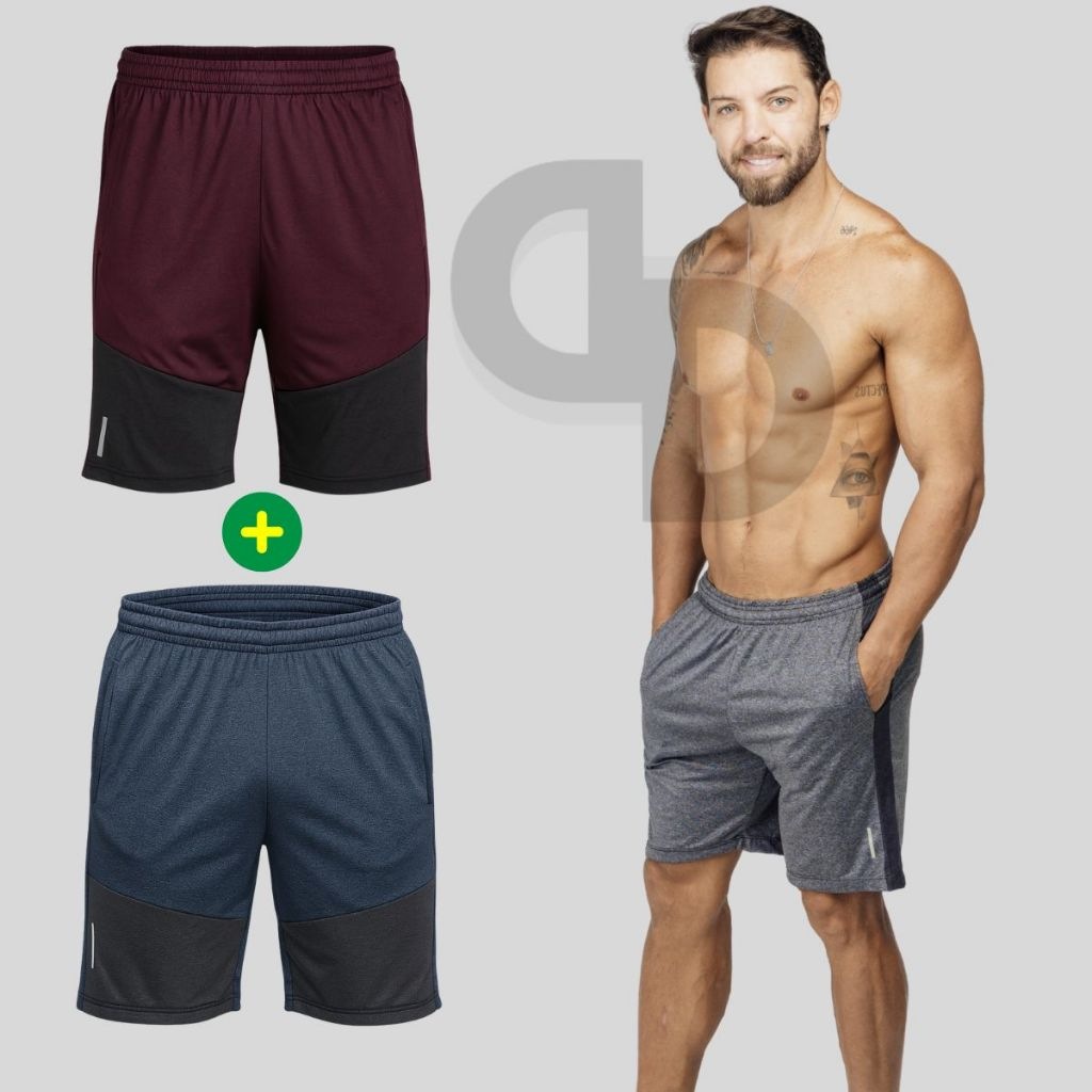 Kit 2 Bermudas Dry Fit: Performance e Estilo!