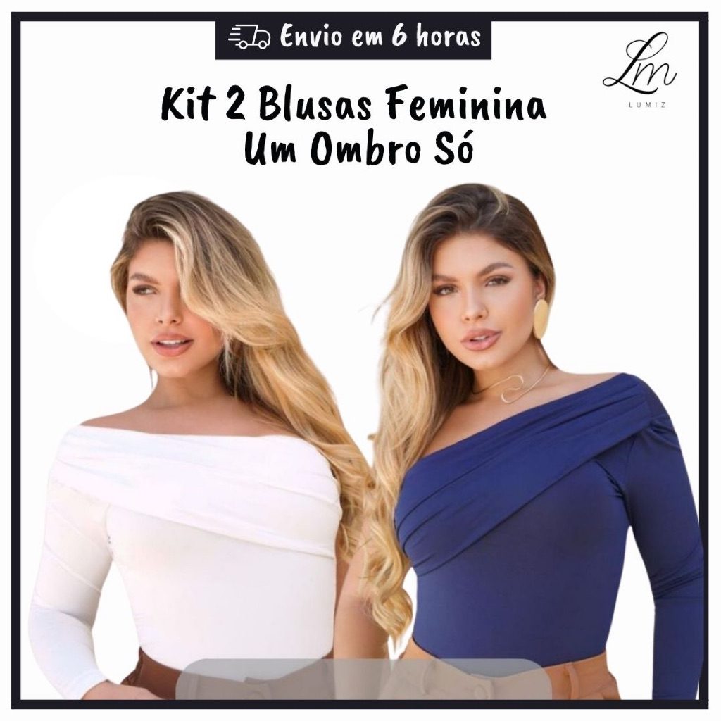 Kit 2 Blusas Feminina Um Ombro Só: Elegância e Conforto