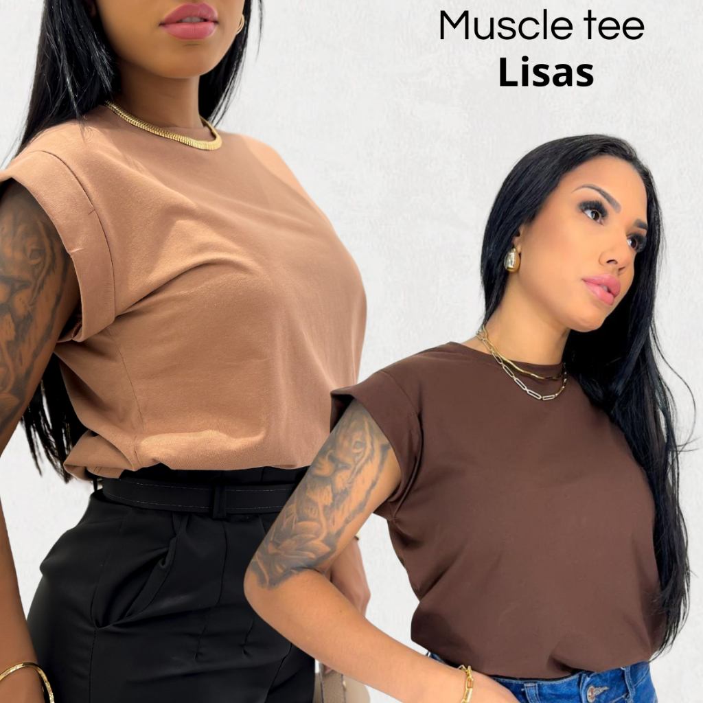 Kit 2 Blusas Muscle: Conforto e Estilo 100% Algodão