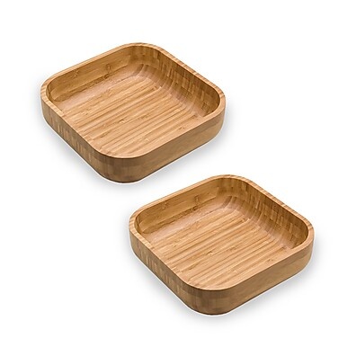 Kit 2 Bowls Quadrados de Bambu Oikos – Decore e Sirva com Estilo
