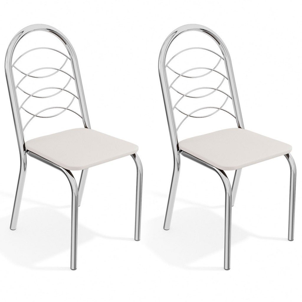 Kit 2 Cadeiras Holanda Cromada: Elegância para sua Cozinha