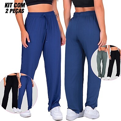 Kit 2 Calças de Yoga Feminina de Viscose – Conforto e Estilo