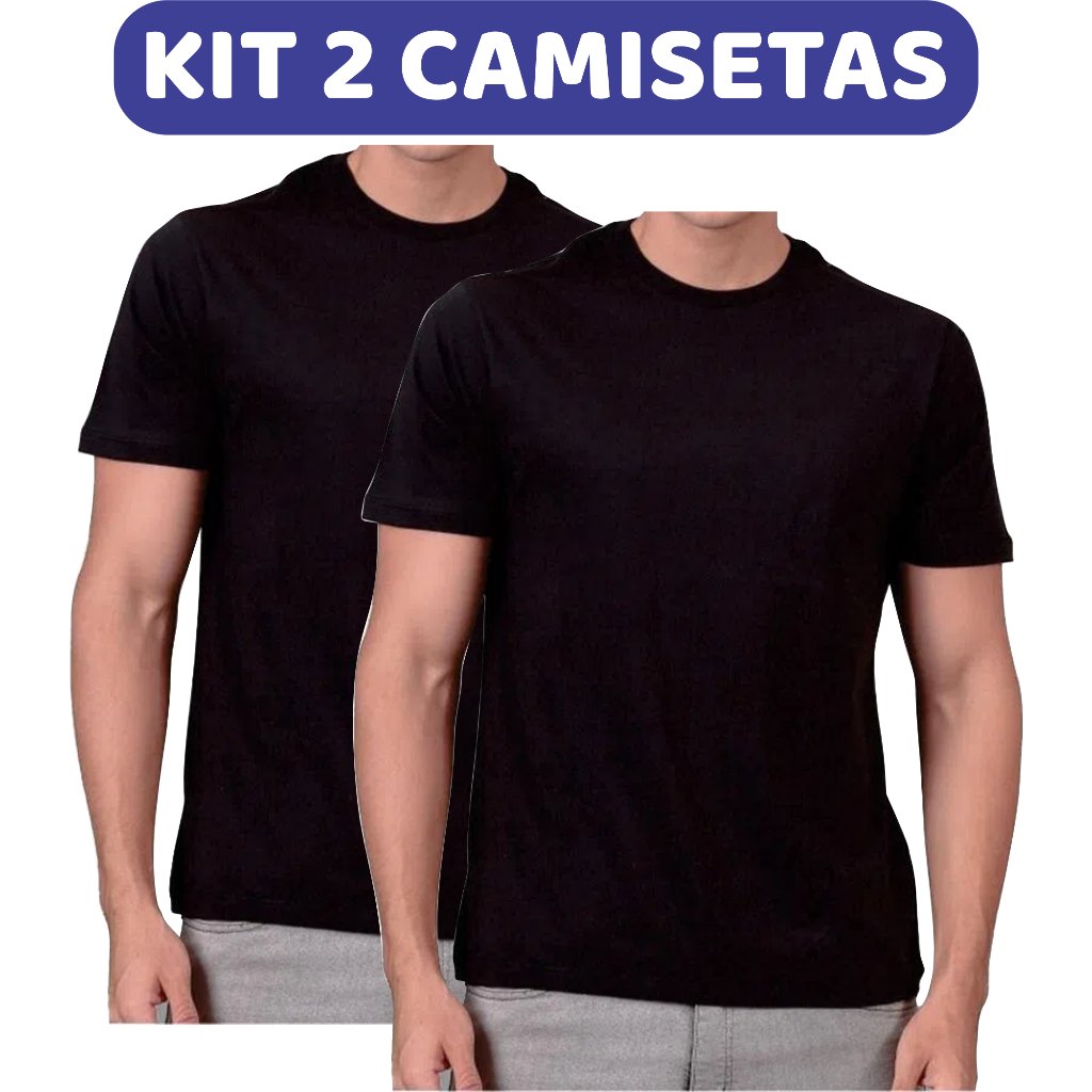 Kit 2 Camisetas Pretas: Conforto e Durabilidade