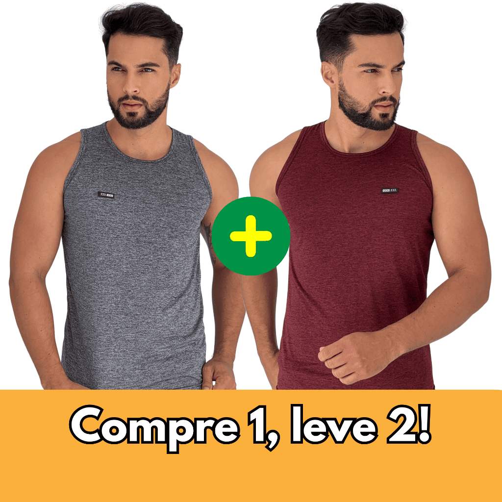 Kit 2 Camisetas Regata Dry Fit Masculinas: Conforto e Performance para Seu Treino