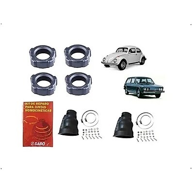 Kit 2 Coifas + 4 Borrachas para Fusca: Vedação Perfeita!