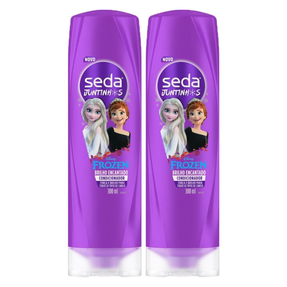 Kit 2 Condicionadores Seda Infantil Frozen Brilho Encantado 300ml