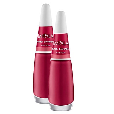 Kit 2 Esmaltes Impala Amor Profundo 7,5ml - Cremoso e Duradouro