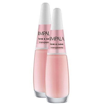 Kit 2 Esmaltes Transparentes Impala Leve e Suave