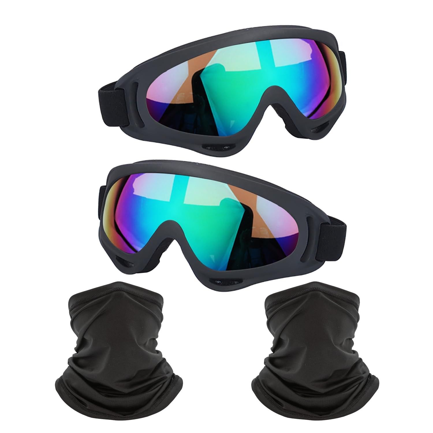 Kit 2 Óculos Motocross + Máscara Bandana Respirável - Proteção Total e Estilo