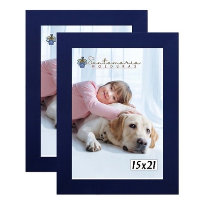 Kit 2 Molduras Azuis 15x21 A5 – Perfeitas para Fotos e Decoração