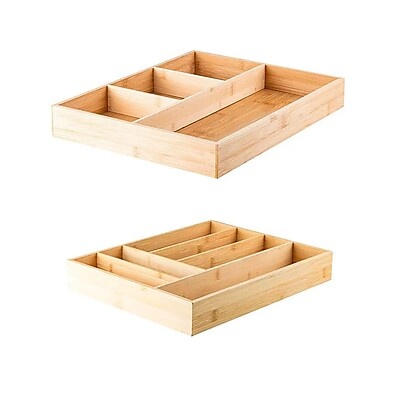 Kit 2 Organizadores de Gavetas Bambu Keep – Espaço e Estilo